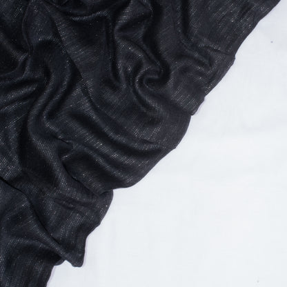 Black - Shimmering Silver Turkish Lawn Hijab