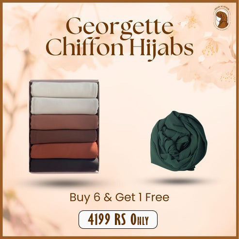 Georgette Chiffon Hijab - Buy 6 & Get 1 Free