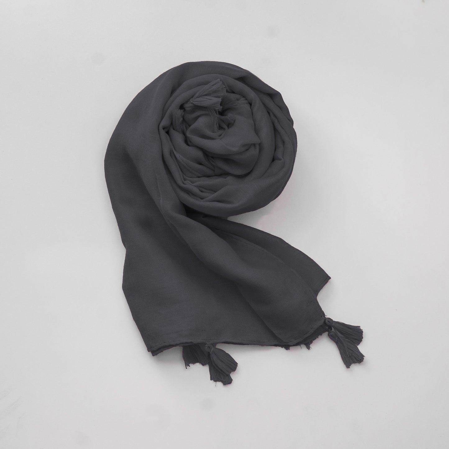 Charcoal - Plain With Tassel