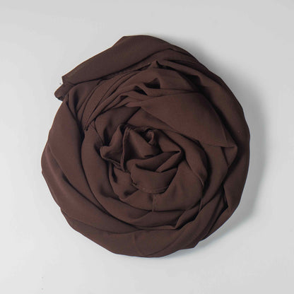 Dark Brown - Georgette Hijab