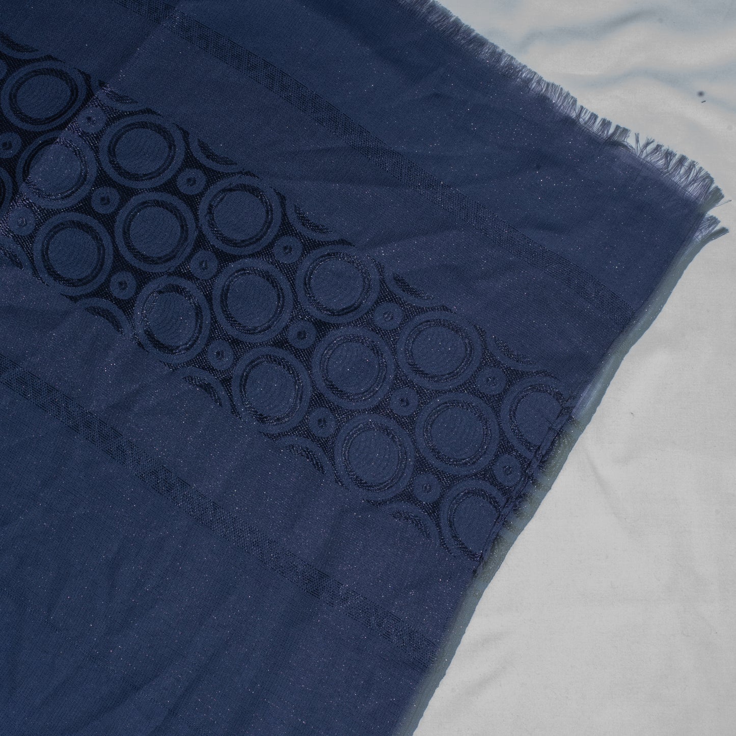 Navy Blue - Circle Printed