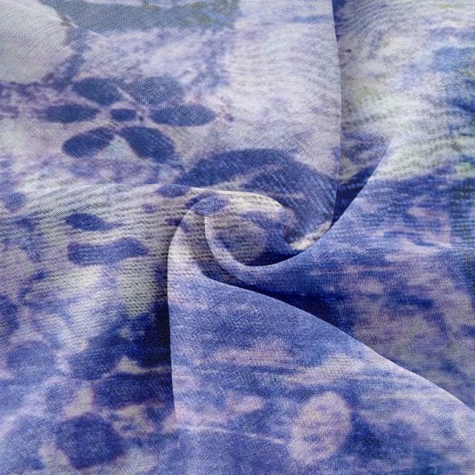 Blue Mirage - Printed Silk