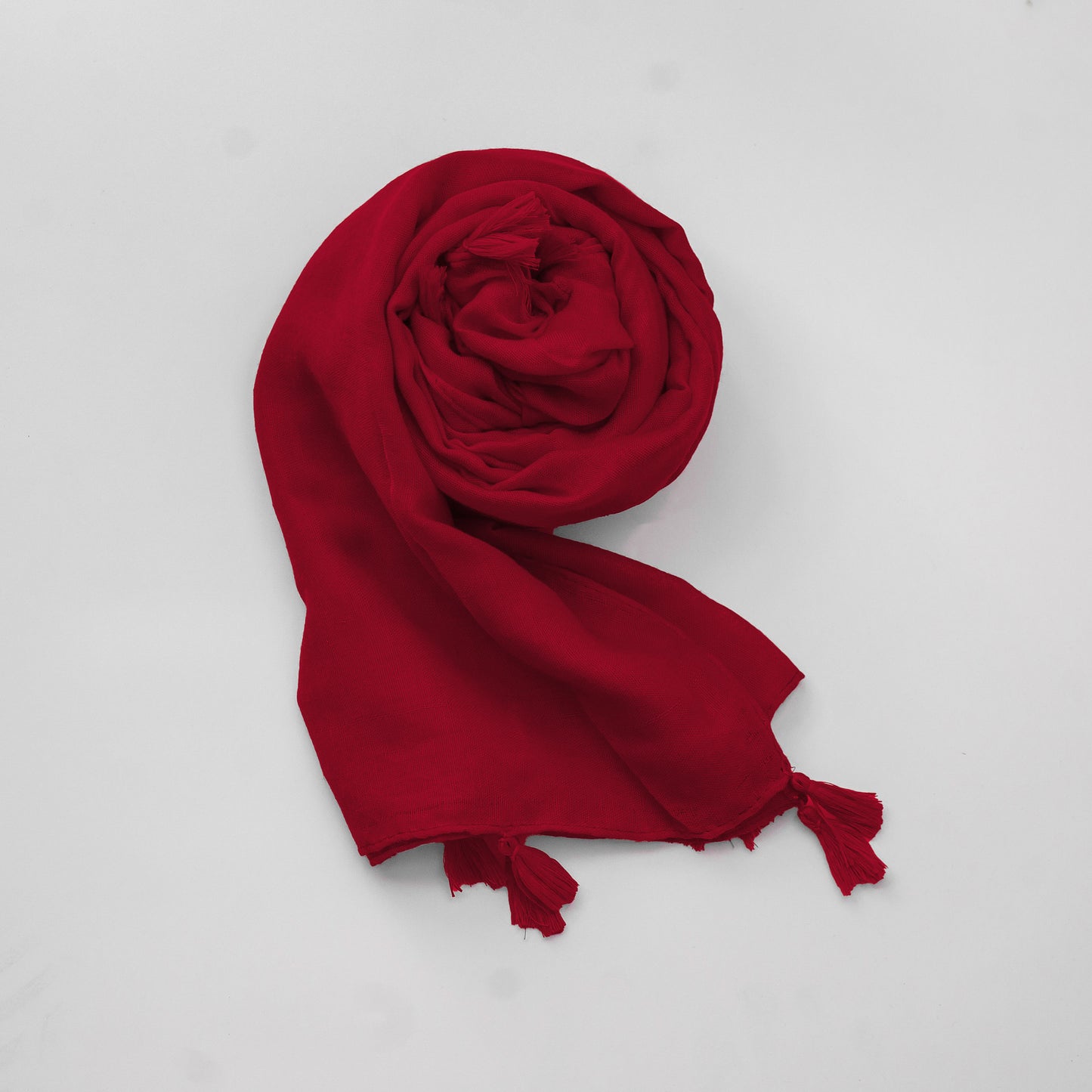 Red - Plain With Tassel