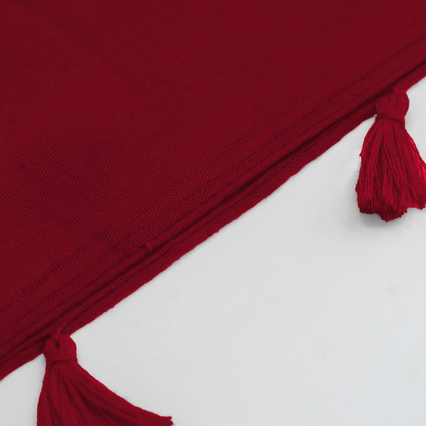 Red - Plain With Tassel