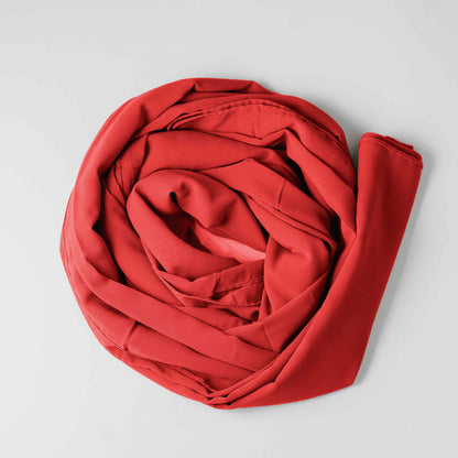 Red - Georgette Hijab