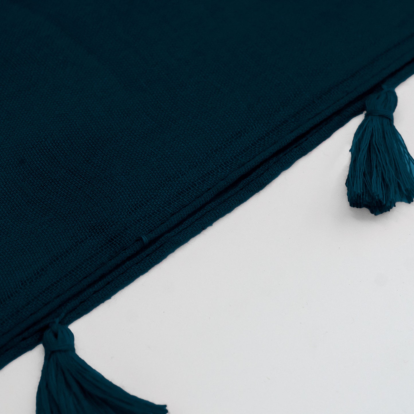 Teal Blue - Plain With Tassel