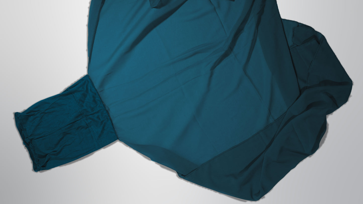 Teal blue - Instant Georgette Hijab