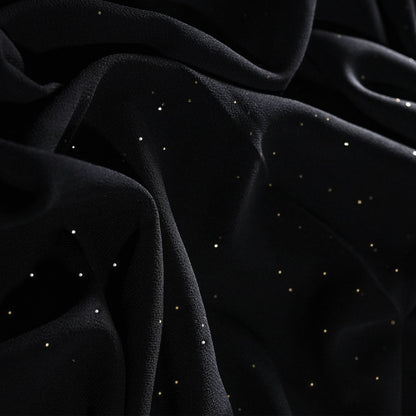 Black - Stardust Georgette Hijab