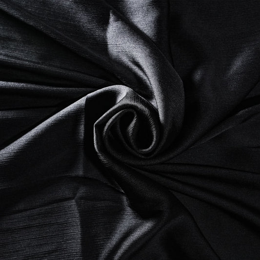 Black - Crinkle Silk