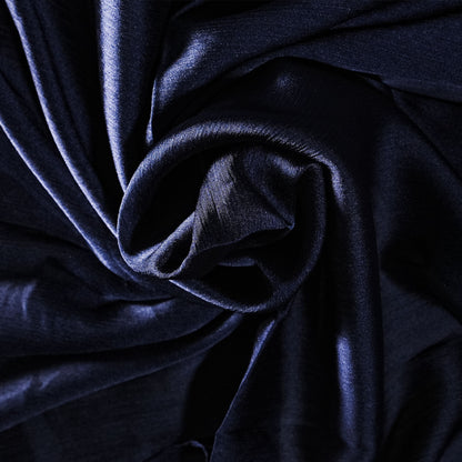 Navy Blue - Crinkle Silk