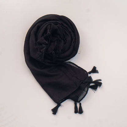 Black - Plain With Tassel