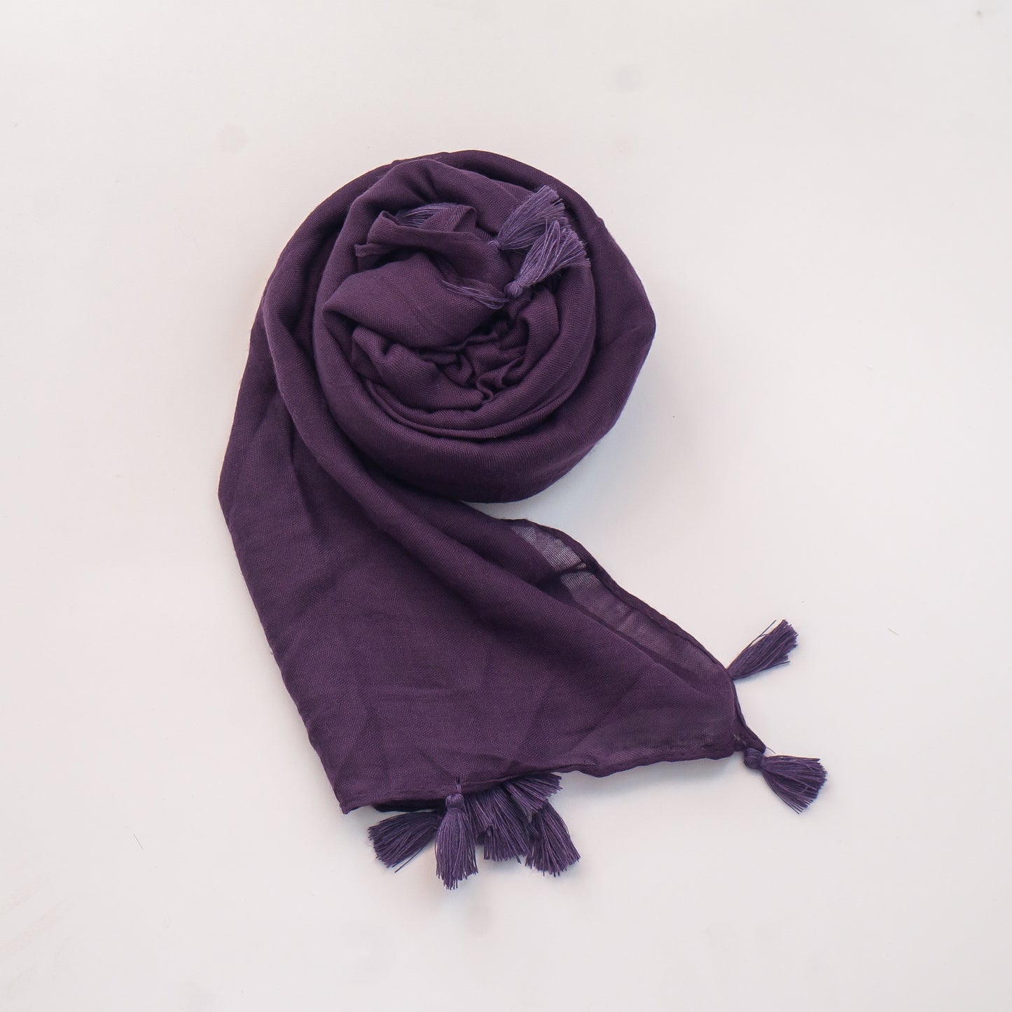 Purple - Plain With Tassel