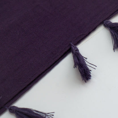 Purple - Plain With Tassel