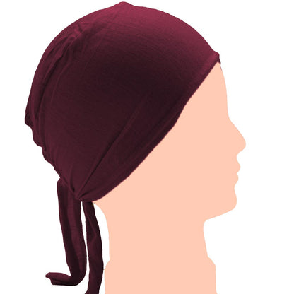 Tie-back Underscarf - Maroon